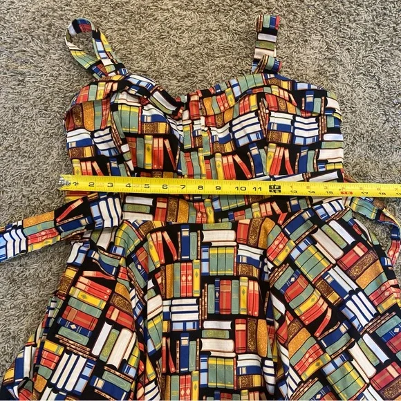 Eva Rose Book Dress teacher, school, fun, whimsical, sweetheart neckline, straps - Picture 11 of 15